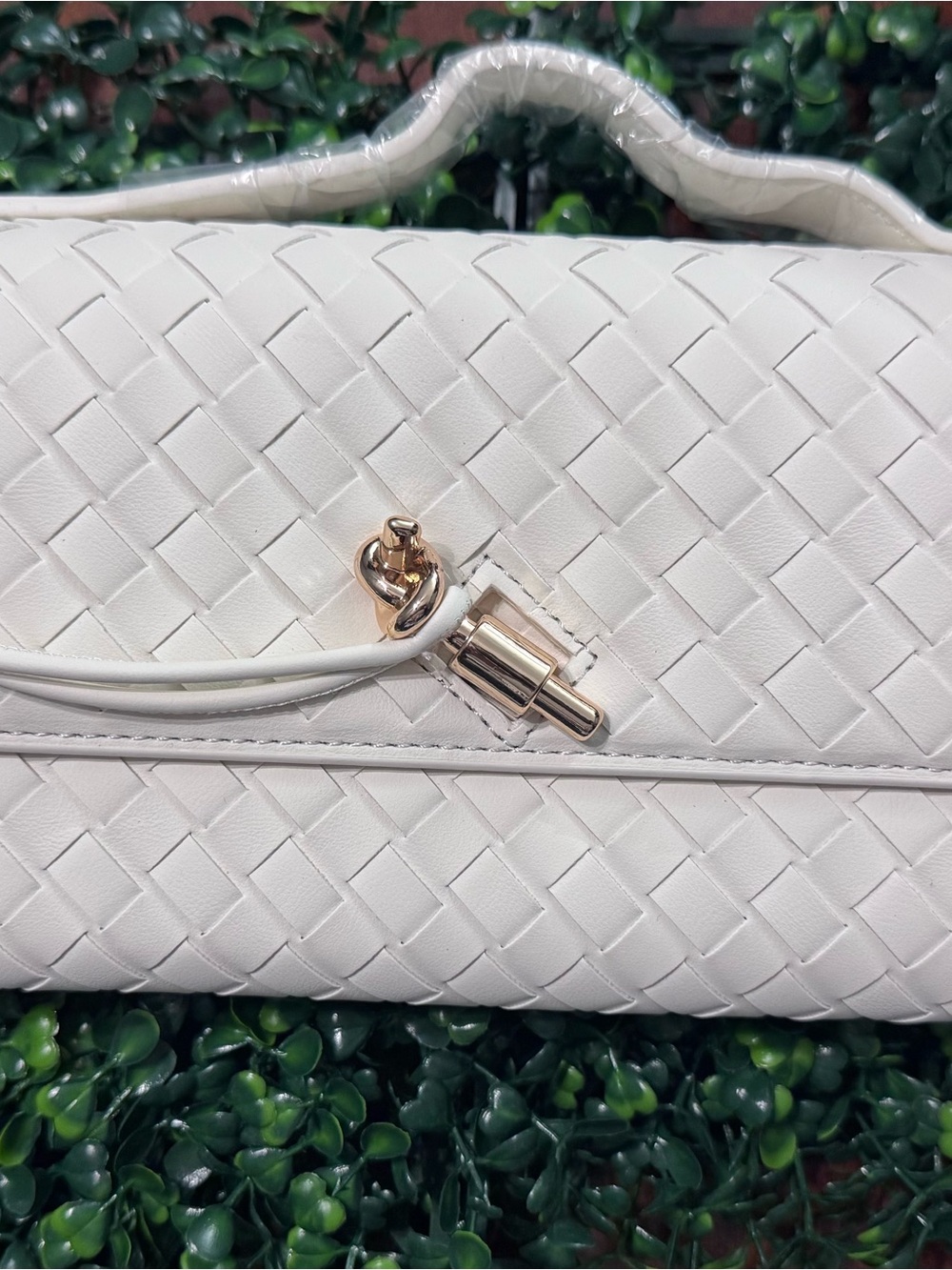 Few Moda Theia bag in Cream Vegan Leather Crossbody Clutch